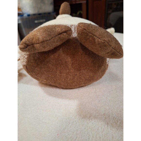 Penguin Plush Stuffed Scarf Ear Muffs Decor Only, Beige & White Beautiful 15" - Picture 5 of 12